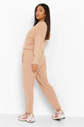 boohoo Petite Knitted Jumper & Jogger Co-Ord