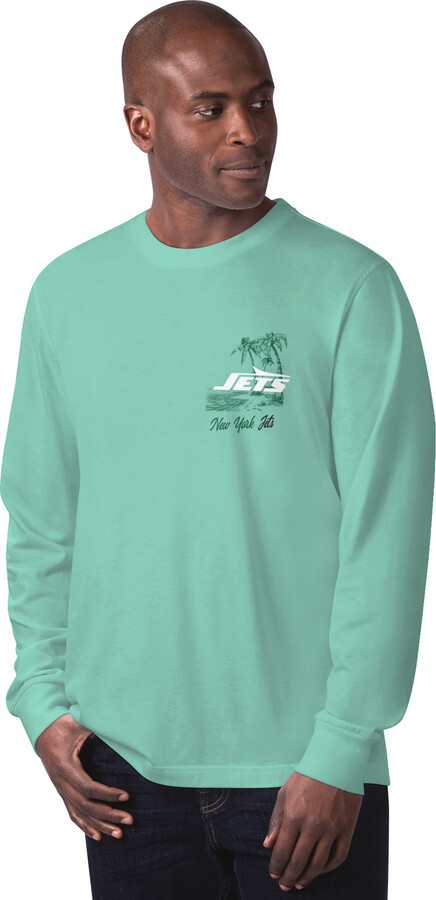 Men's Margaritaville Mint New York Jets It's Five O'Clock Somewhere Long Sleeve T-Shirt