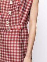 Thumbnail for your product : Prada Pre-Owned Pre-Owned Gingham Belted Dress
