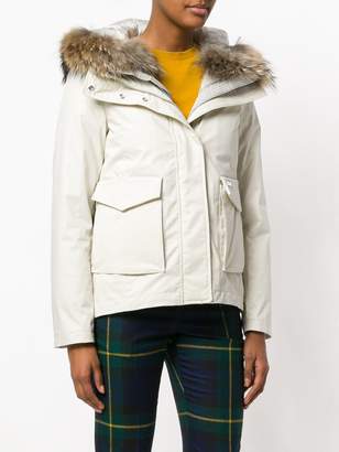 Woolrich fur-trim zipped jacket