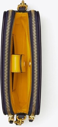 Tory Burch T Monogram Jacquard Double-zip Mini Bag in Yellow