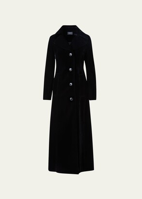 Akris Rene Long Velvet Top Coat - ShopStyle 