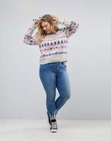 Thumbnail for your product : ASOS Curve Foundation CURVE All Things Holidays Sweater In Metallic Yarn