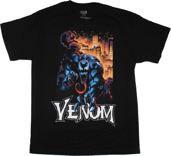 Venom MarvelMen'sVenomCityTakeoverFullColorAdultShortSleeveT-Shirt(3XBig)