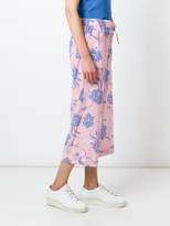 Thumbnail for your product : P.A.R.O.S.H. cropped floral print trousers