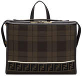 Thumbnail for your product : Fendi Brown Forever Tartan Lui Briefcase