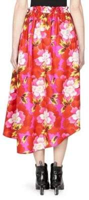 Kenzo Floral-Print Midi Skirt