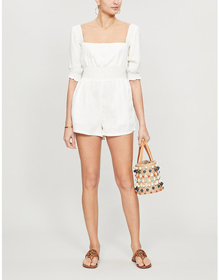 Onia x WeWoreWhat linen playsuit