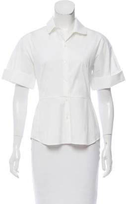Jil Sander Short Sleeve Button-Up Top
