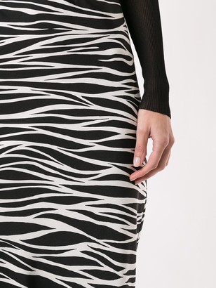 Anine Bing Bar silk zebra print skirt