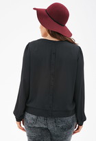 Thumbnail for your product : Forever 21 Plus Size Beaded Chiffon Blouse