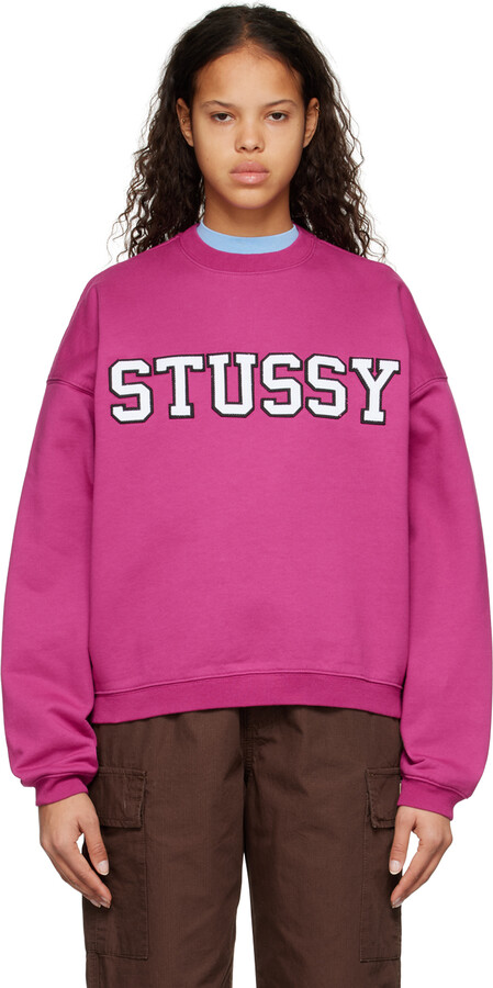 Stussy Pink Oversized Sweatshirt - ShopStyle