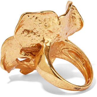 Oscar de la Renta Rosette Gold-tone Ring
