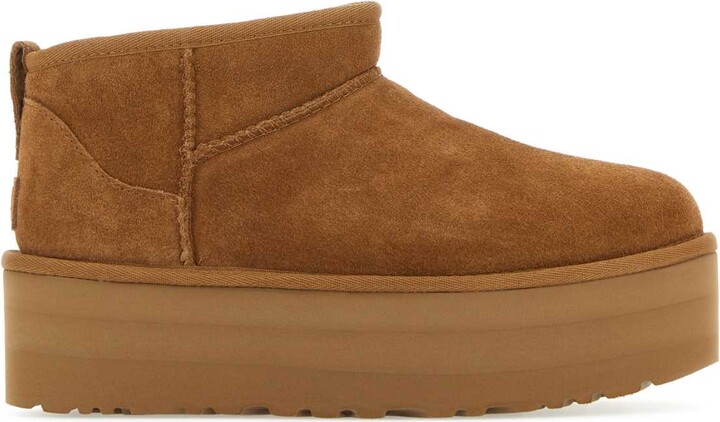 UGG Biscuit Suede Classic Ultra Mini Platform Ankle Boots