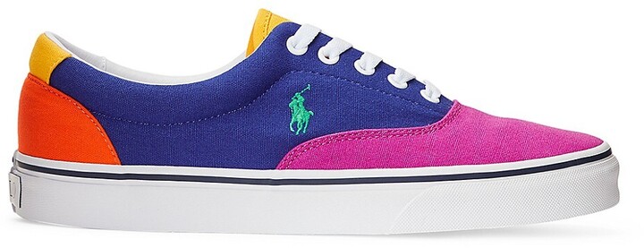 Polo Ralph Lauren Keaton Colorblocked Skater Sneakers - ShopStyle