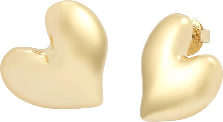 Robert Lee Morris Soho Jewelry Women's Heart Button Earrings
