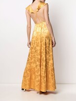 Thumbnail for your product : Sabina Musayev Floral-Jacquard Ruffle-Detail Maxi Dress