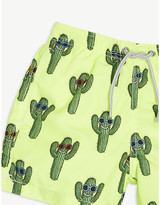 Thumbnail for your product : MC2 Saint Barth Cactus print swim shorts 4-14 years