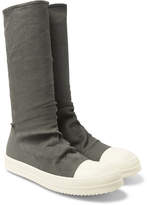 Thumbnail for your product : Rick Owens Blistered Stretch-Nubuck Sneaker Boots