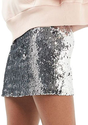 Topshop Dazzling Sequined Mini Skirt