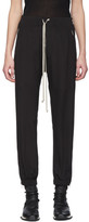 Thumbnail for your product : Rick Owens Black Silk Crepe Lounge Pants