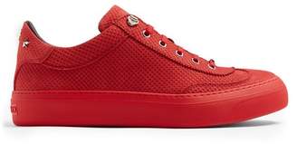 Jimmy Choo Ace perforated-effect low-top nubuck trainers