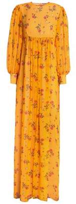 Emilia Wickstead Floral-Print Silk-Chiffon Maxi Dress