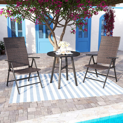 Lark Manor Alyah Round 2 - Person 28'' Long Bistro Set