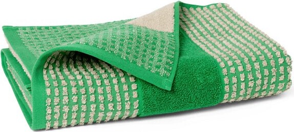 JUNA Check Bath Towel, Set of 2 in Green