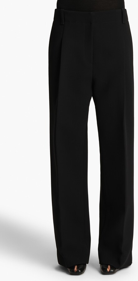 KHAITE Lenton Pleated Straight Leg Pants