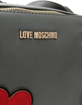 Love Moschino heart patches shoulder bag
