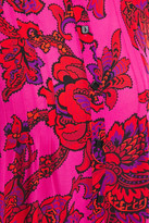 Thumbnail for your product : McQ Pintucked Floral-print Silk Crepe De Chine Mini Dress
