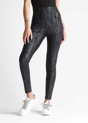Yummie Faux Suede Reptile Print Shaping Legging