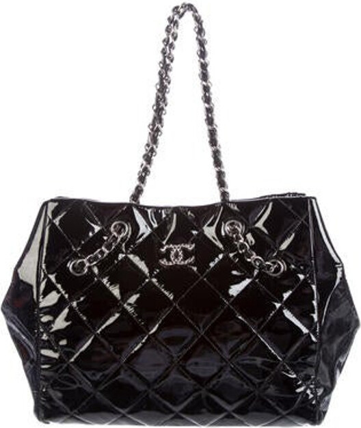 Chanel Black Leather & Chain-Link Phone Bag