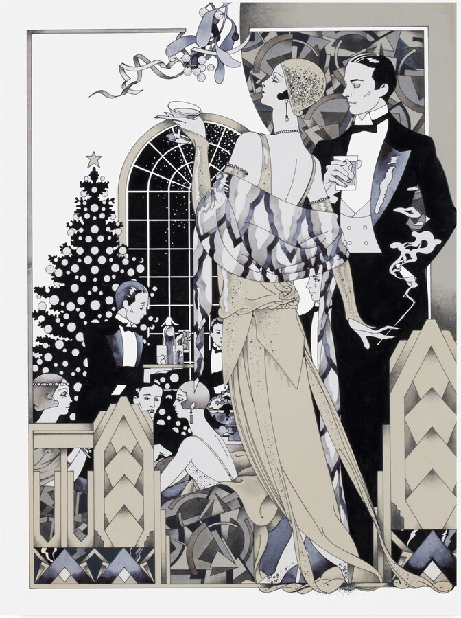 Trademark Fine Art 'Deco Christmas' Canvas Art by David Chestnutt