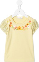 Thumbnail for your product : Familiar floral print round neck T-shirt