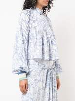 Thumbnail for your product : Tibi toile cropped edwardian top