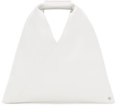 Thumbnail for your product : MM6 MAISON MARGIELA SSENSE Exclusive White Nano Faux-Leather Triangle Tote