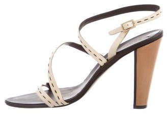 Donna Karan Leather Multi-Straps Sandals