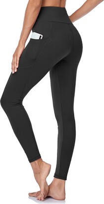 Buy Aoxjox Women's High Waisted Yoga Pants Trinity No Front Seam Full  Length Leggings, Black, Small at