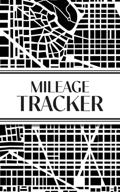 Mileage Tracker (Urban Map Black and White): 6"x9" Hardcover 4 Car Mileage Tracker Over 100 pages and 30+ Entr, (Hardcover)