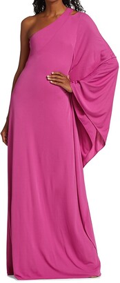 Halston Lydia One-Shoulder Gown