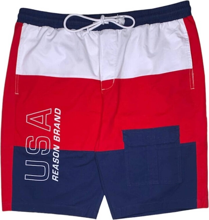 Reason Men's Usa Short In Red/white/blue