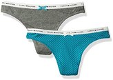 Thumbnail for your product : Tommy Hilfiger Women's 2pk Classic Cotton Logoband Thong