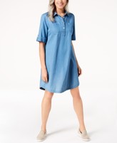 Thumbnail for your product : Karen Scott Cotton Chambray Shirtdress, Created for Macy's