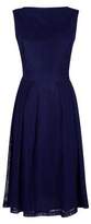 Thumbnail for your product : Yumi Navy Textured Stripe Prom Dress