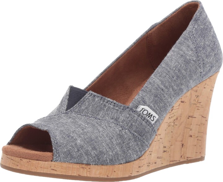 chambray espadrille wedges