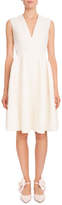 Thumbnail for your product : DELPOZO Sleeveless V-Neck Fil-Coupe A-Line Short Dress