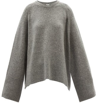 Totême Oversized Wool-blend Sweater - Mid Grey