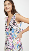 Thumbnail for your product : Mira Mikati Bold Lines Flower Print Tiered V Neck Dress